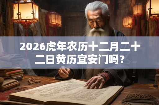 2026虎年农历十二月二十二日黄历宜安门吗？
