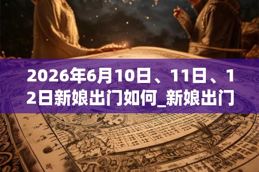 2026年6月10日、11日、12日新娘出门如何_新娘出门是吉日吗 2026年6月10日、11日、12日新娘出门如何_新娘出门是吉日吗