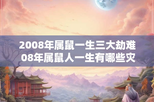 2008年属鼠一生三大劫难 08年属鼠人一生有哪些灾难