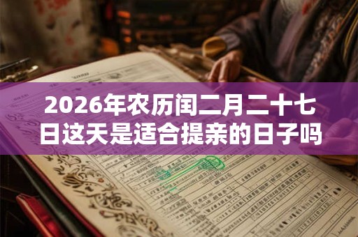 2026年农历闰二月二十七日这天是适合提亲的日子吗？