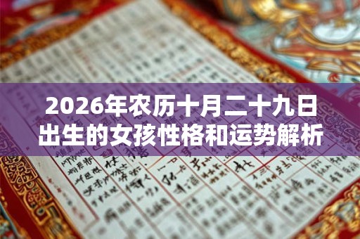 2026年农历十月二十九日出生的女孩性格和运势解析