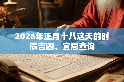 2026年正月十八这天的时辰吉凶、宜忌查询