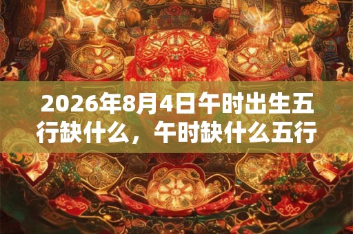 2026年8月4日午时出生五行缺什么,午时缺什么五行 2026年8月4日午时出生五行缺什么,午时缺什么五行