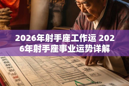 2026年射手座工作运 2026年射手座事业运势详解