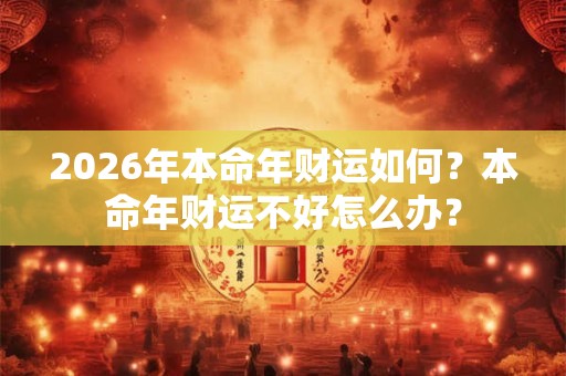 2026年本命年财运如何？本命年财运不好怎么办？