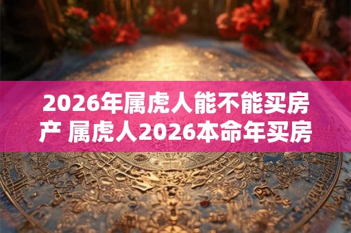 2026年属虎人能不能买房产 属虎人2026本命年买房好吗