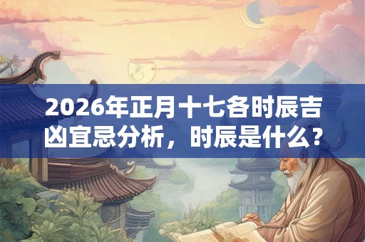 2026年正月十七各时辰吉凶宜忌分析,时辰是什么? 2026年正月十七各时辰吉凶宜忌分析,时辰是什么?