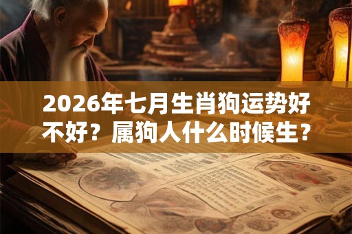 2026年七月生肖狗运势好不好？属狗人什么时候生？