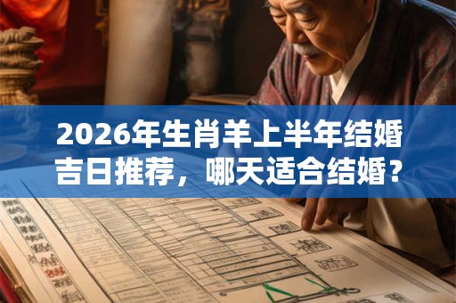 2026年生肖羊上半年结婚吉日推荐，哪天适合结婚？