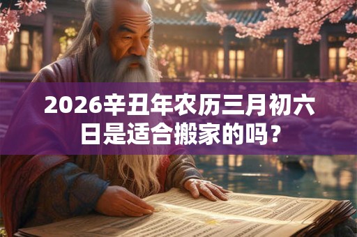 2026辛丑年农历三月初六日是适合搬家的吗？