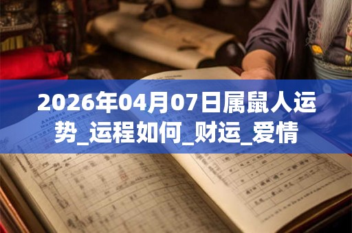 2026年04月07日属鼠人运势_运程如何_财运_爱情