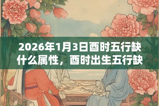 2026年1月3日酉时五行缺什么属性，酉时出生五行缺什么