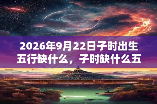 2026年9月22日子时出生五行缺什么，子时缺什么五行