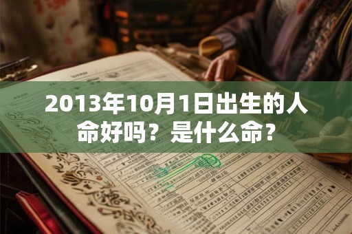 2013年10月1日出生的人命好吗？是什么命？