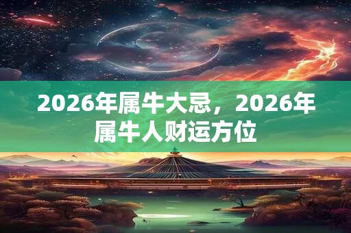 2026年属牛大忌,2026年属牛人财运方位 2026年属牛大忌,2026年属牛人财运方位