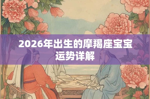 2026年出生的摩羯座宝宝运势详解 2026年出生的摩羯座宝宝运势详解