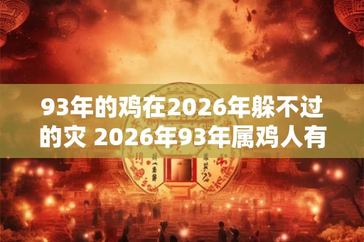 93年的鸡在2026年躲不过的灾 2026年93年属鸡人有何灾难