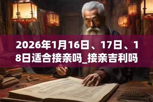 2026年1月16日、17日、18日适合接亲吗_接亲吉利吗