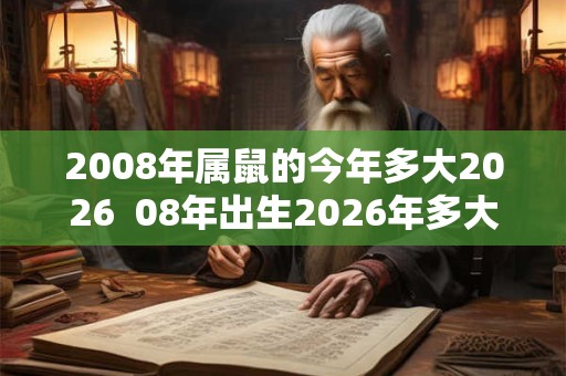 2008年属鼠的今年多大2026  08年出生2026年多大年龄