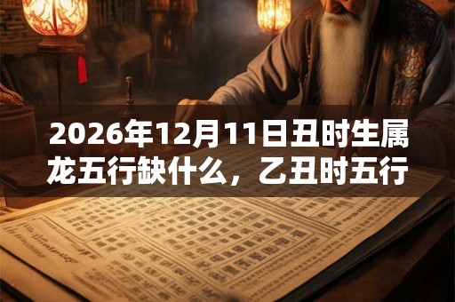 2026年12月11日丑时生属龙五行缺什么，乙丑时五行缺什么