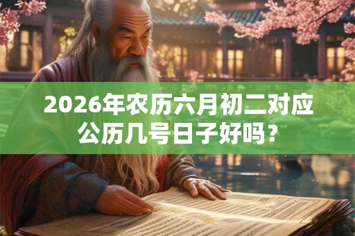 2026年农历六月初二对应公历几号日子好吗？