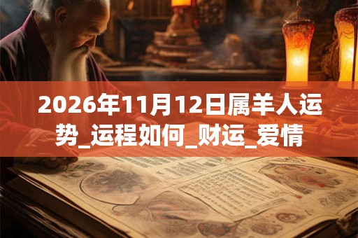 2026年11月12日属羊人运势_运程如何_财运_爱情