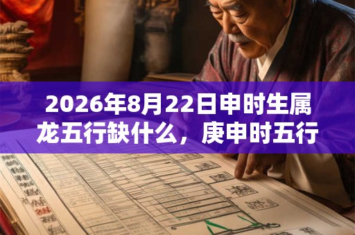 2026年8月22日申时生属龙五行缺什么，庚申时五行缺什么