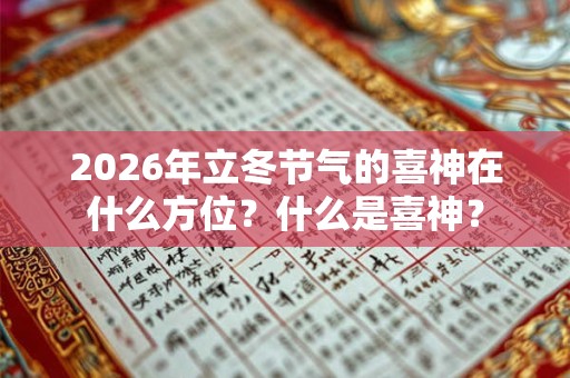 2026年立冬节气的喜神在什么方位？什么是喜神？