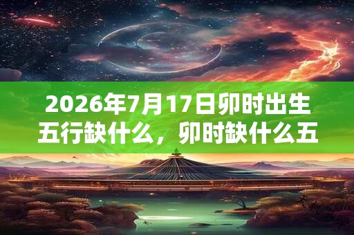 2026年7月17日卯时出生五行缺什么,卯时缺什么五行 2026年7月17日卯时出生五行缺什么,卯时缺什么五行