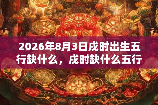 2026年8月3日戌时出生五行缺什么，戌时缺什么五行