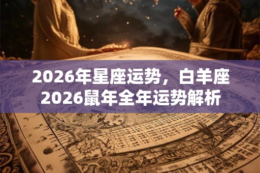 2026年星座运势，白羊座2026鼠年全年运势解析