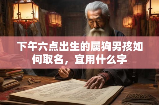 下午六点出生的属狗男孩如何取名，宜用什么字