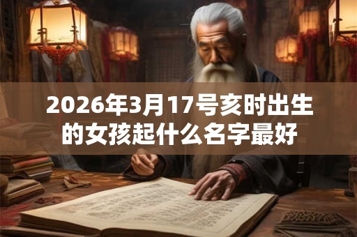 2026年3月17号亥时出生的女孩起什么名字最好 2026年3月17号亥时出生的女孩起什么名字最好