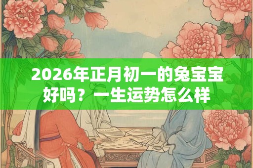 2026年正月初一的兔宝宝好吗？一生运势怎么样