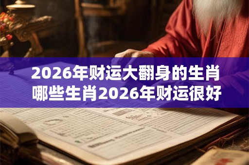 2026年财运大翻身的生肖 哪些生肖2026年财运很好