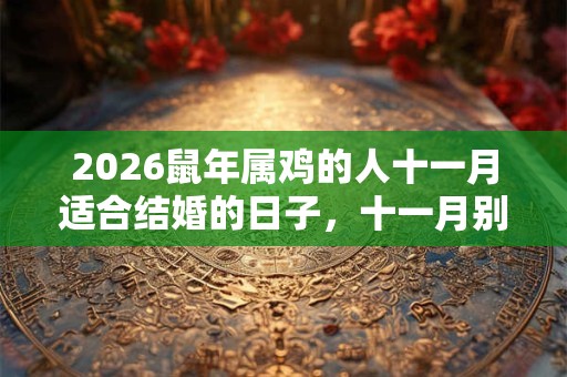 2026鼠年属鸡的人十一月适合结婚的日子,十一月别称 2026鼠年属鸡的人十一月适合结婚的日子,十一月别称