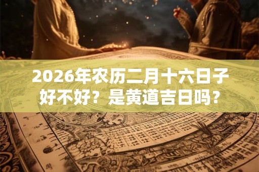 2026年农历二月十六日子好不好?是黄道吉日吗? 2026年农历二月十六日子好不好?是黄道吉日吗?