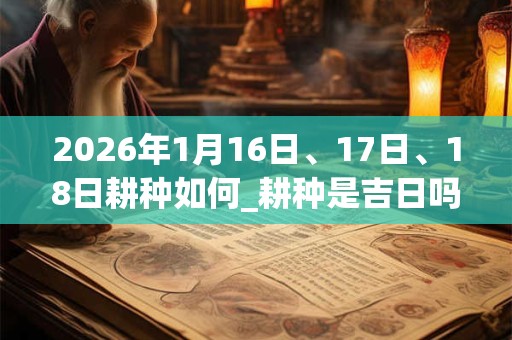 2026年1月16日、17日、18日耕种如何_耕种是吉日吗