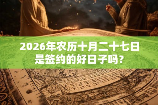 2026年农历十月二十七日是签约的好日子吗？