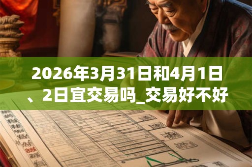 2026年3月31日和4月1日、2日宜交易吗_交易好不好