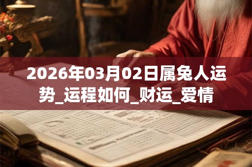 2026年03月02日属兔人运势_运程如何_财运_爱情