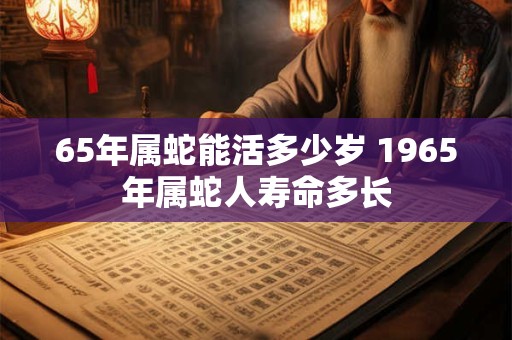 65年属蛇能活多少岁 1965年属蛇人寿命多长
