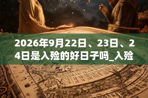 2026年9月22日、23日、24日是入殓的好日子吗_入殓可以吗