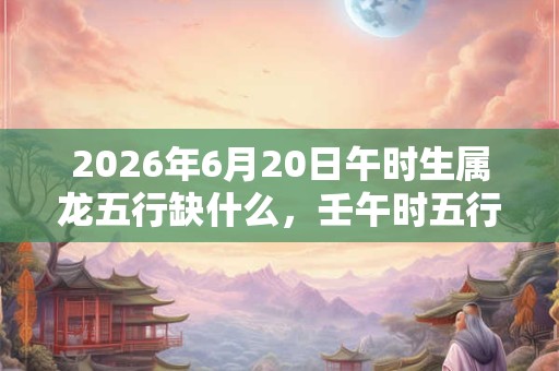 2026年6月20日午时生属龙五行缺什么,壬午时五行缺什么 2026年6月20日午时生属龙五行缺什么,壬午时五行缺什么