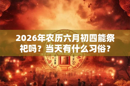 2026年农历六月初四能祭祀吗?当天有什么习俗? 2026年农历六月初四能祭祀吗?当天有什么习俗?