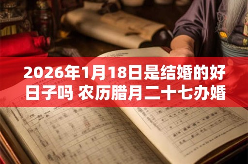 2026年1月18日是结婚的好日子吗 农历腊月二十七办婚礼怎么样 2026年1月18日是结婚的好日子吗 农历腊月二十七办婚礼怎么样