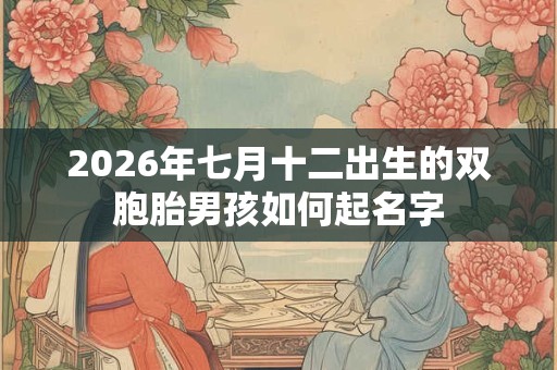 2026年七月十二出生的双胞胎男孩如何起名字