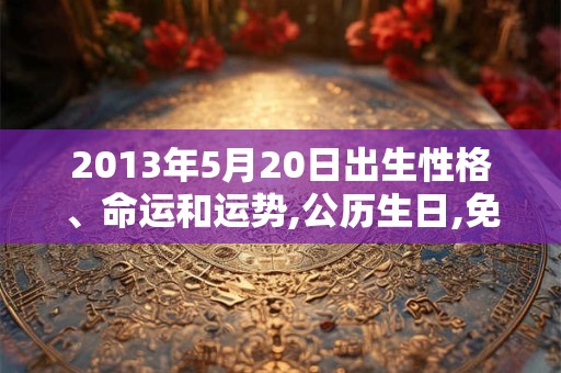 2013年5月20日出生性格、命运和运势,公历生日,免费算命