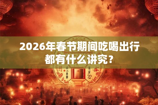 2026年春节期间吃喝出行都有什么讲究? 2026年春节期间吃喝出行都有什么讲究?