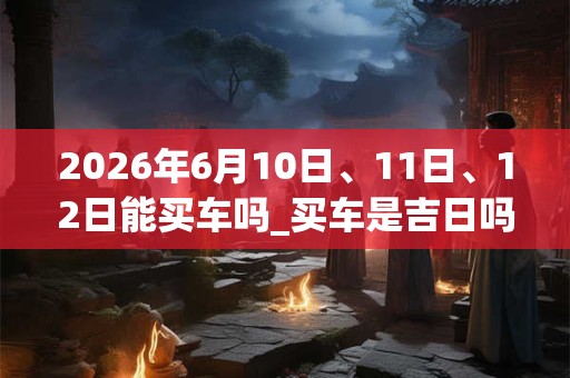 2026年6月10日、11日、12日能买车吗_买车是吉日吗 2026年6月10日、11日、12日能买车吗_买车是吉日吗
